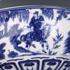 12cm Qing Qianlong Blue White Porcelain Figure Pattern Bowl Antique Ornaments Decorate view 3