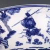 12cm Qing Qianlong Blue White Porcelain Figure Pattern Bowl Antique Ornaments Decorate view 4