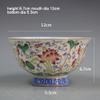 12cm Chinese Qing Qianlong Famille Rose Lotus Pattern Bowl Antique Home Decoration view 2