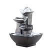 KKNH Relaxation Fountain Tabletop Fountain 9.45 Inches High Resin 3-Layer Desktop Fountain Soothing Indoor Waterfall Home Decoration Quiet Soothing Sound of Water view 1