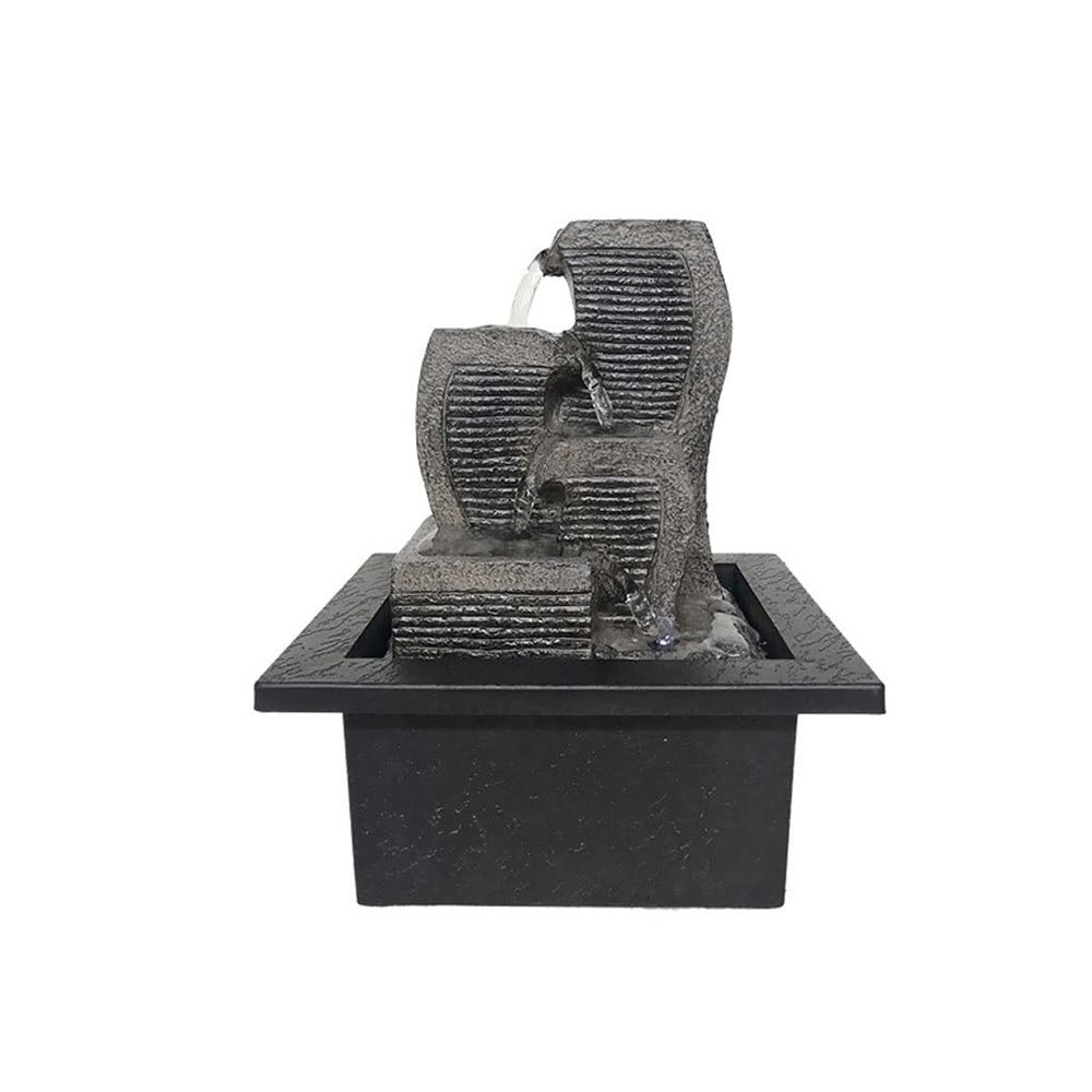 KKNH Relaxation Fountain Desktop Fountain Creative Rockery and Flowing Water Indoor Tabletop Fountain Suitable for Office Home Decoration Quiet Soothing Sound of Water