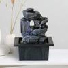 KKNH Relaxation Fountain Desktop Fountain Creative Rockery and Flowing Water Indoor Tabletop Fountain Suitable for Office Home Decoration Quiet Soothing Sound of Water view 4
