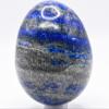 2.4" 260g Blue Lapis Lazuli w/Pyrite & Calcite Egg Polished Natural Gemstone Crystal Mineral Specimen - Afghanistan + Stand view 2