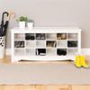 Home Square 2-Piece Set with Storage Bench & Shelf Wall Coat Rack for Entryway view 2
