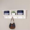Home Square 2-Piece Set with Storage Bench & Shelf Wall Coat Rack for Entryway view 3