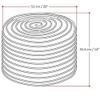 Pemberly Row Contemporary Round Pouf in Multi-Color Braided Jute and Cotton view 3