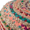 Pemberly Row Contemporary Round Pouf in Multi-Color Braided Jute and Cotton view 4