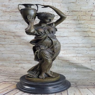 Maiden Bust by French ARTISIAN Bronze Sculpture Art Deco Nouveau Home Deco Sale