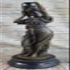 Maiden Bust by French ARTISIAN Bronze Sculpture Art Deco Nouveau Home Deco Sale view 2