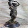 Maiden Bust by French ARTISIAN Bronze Sculpture Art Deco Nouveau Home Deco Sale view 4