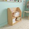 Flash Furniture Hercules 3 Shelf Commercial Book Case with Safe, Kid Friendly Curved Edges - 31.5" H Natural Wooden Bookshelf - Daycare, Classroom, Playroom Storage view 2