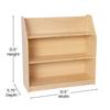 Flash Furniture Hercules 3 Shelf Commercial Book Case with Safe, Kid Friendly Curved Edges - 31.5" H Natural Wooden Bookshelf - Daycare, Classroom, Playroom Storage view 3