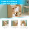 Flash Furniture Hercules 3 Shelf Commercial Book Case with Safe, Kid Friendly Curved Edges - 31.5" H Natural Wooden Bookshelf - Daycare, Classroom, Playroom Storage view 4