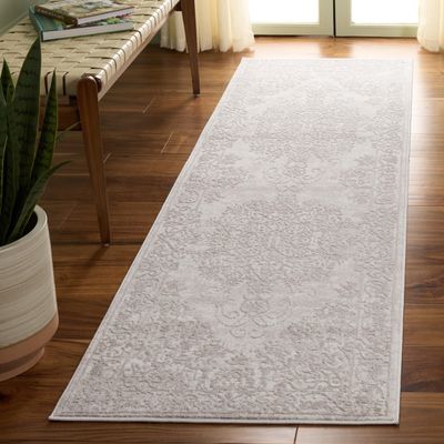 SAFAVIEH Reflection Collection Runner Rug - 2'3" x 6', Cream & Ivory, Non-Shedding & Easy Cleaning, Ideal for Living Room, Bedroom (RFT664D)