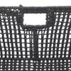 CosmoLiving by Cosmopolitan Cotton Handmade Storage Basket with Handles, 19" x 16" x 10", Gray view 4