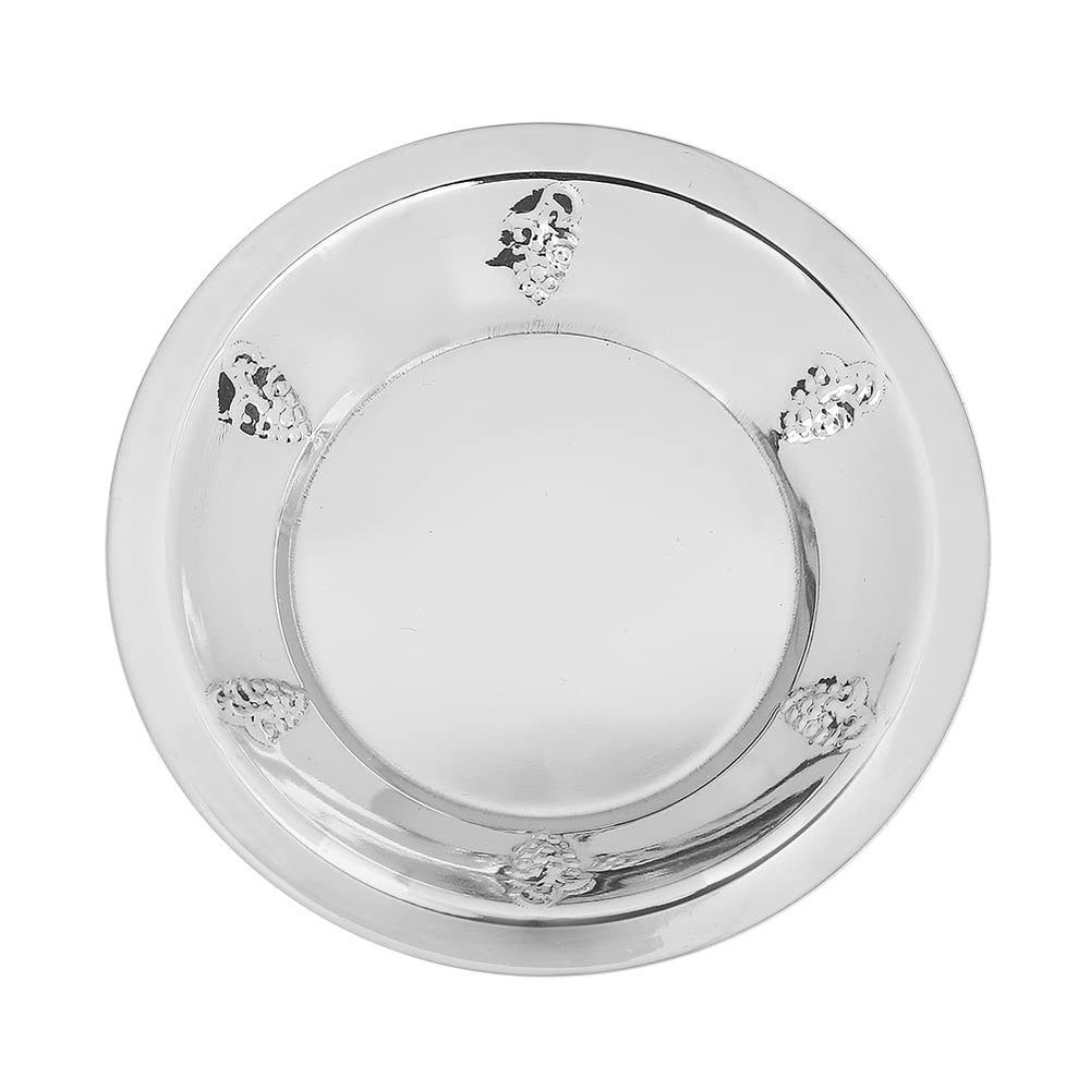 A&M Judaica And Gifts 58089 Stainless Steel Tray Grape - 4 in.