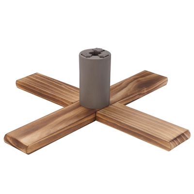 Light Wood Adjustable Artificial Christmas Tree Stand - for Trees up to 7.75ft Tall