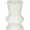 CosmoLiving by Cosmopolitan Ceramic Decorative Vase Centerpiece Vases with Bubble Texture Designs, Set of 3 Flower Vases for Home Decoration 16", 13", 17"H, White view 2
