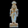 Ancient Egyptian statue of goddess Isis heavenly sculpture color heavy stone made in Egypt. Great mother Isis, the goddess of healing and magic her name mean Queen of the throne. view 2