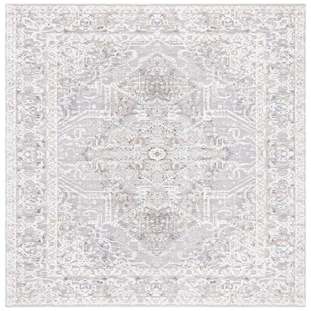 Martha Stewart x SAFAVIEH Area Rug Collection - 2'6" x 4', Ivory & Light Grey, Non-Shedding & Easy Cleaning, Ideal for Living Room, Bedroom, Office, Accent Space (MSR8934B)