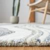 SAFAVIEH Fifth Avenue Collection Area Rug - 4' Square, Grey & Ivory, Handmade Mid-Century Modern Abstract New Zealand Wool, Ideal for High Traffic Areas in Living Room, Bedroom (FTV121F) view 4