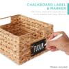 Best Choice Products Set of 4 9x12in Water Hyacinth Pantry Baskets, Woven Organizers w/Chalkboard Label, Chalk Marker - Natural view 2