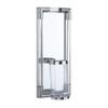 Deco 79 Stainless Steel Metal Geometric Pillar Wall Sconce with Mirror Backing, 9" x 6" x 20", Silver view 4