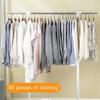 SHATONG Coat Rack Standard Rail Coat Rack with Base Wheel,Retractable Hanging Slides Heavy Duty Coat Rack,Adjustable,Easy to Assemble,for Bathroom,Living Room,Bedroom(Color:A/B) view 4