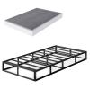 THEOCORATE Twin Box Spring and Cover Set, 5 Inch Low Profile Metal BoxSpring, Heavy Duty Structure with Easy Clean Bed Skirt, Mattress Foundation, Noise Free, Non-Slip, Easy Assembly view 1