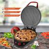 Brentwood TS-124R 12-Inch Non-Stick Pizza Maker and Grill with Timer, Red view 2
