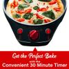 Brentwood TS-124R 12-Inch Non-Stick Pizza Maker and Grill with Timer, Red view 3