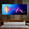 Sense Canvas Jellyfish Canvas Art - Ocean Marine Life Squid Water Home Decor Print Poster Painting Large 40x16 / 1.5" view 3