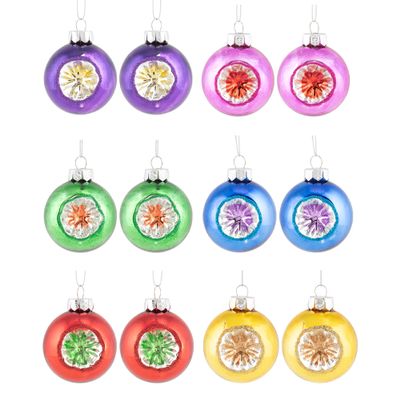 Raz Imports Vintage Ornaments, 2 inches, Set of 12
