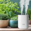 Humidifier for bedroom1.2L Portable Cool Mist Humidifiers Auto Shut-Off USB Desk Humidifier,with Warm Night Light and Dual Nozzle Design for Bedroom Travel Office,(White) view 1