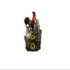 DWK Sunrise Seasonings Rooster Salt & Pepper Shaker Set 3 Piece Farmhouse Rooster Refillable Glass Salt and Pepper Jars Novelty Spice Holder view 1