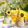 HOKITANS Gnome Plush Decorations for Home, Spring Summer Sunflower Gnome Decor, Handmade Faceless Plush Doll, Easter Gnomes Ornaments for Home Office Festival Decor (Yellow+Green) view 2