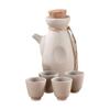 1set Japanese Style Ceramic Sake Wine Pot Sake Cups for Restaurants Tea Houses and Home Use Craftsmanship and Smooth Finish view 1