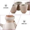 1set Japanese Style Ceramic Sake Wine Pot Sake Cups for Restaurants Tea Houses and Home Use Craftsmanship and Smooth Finish view 4