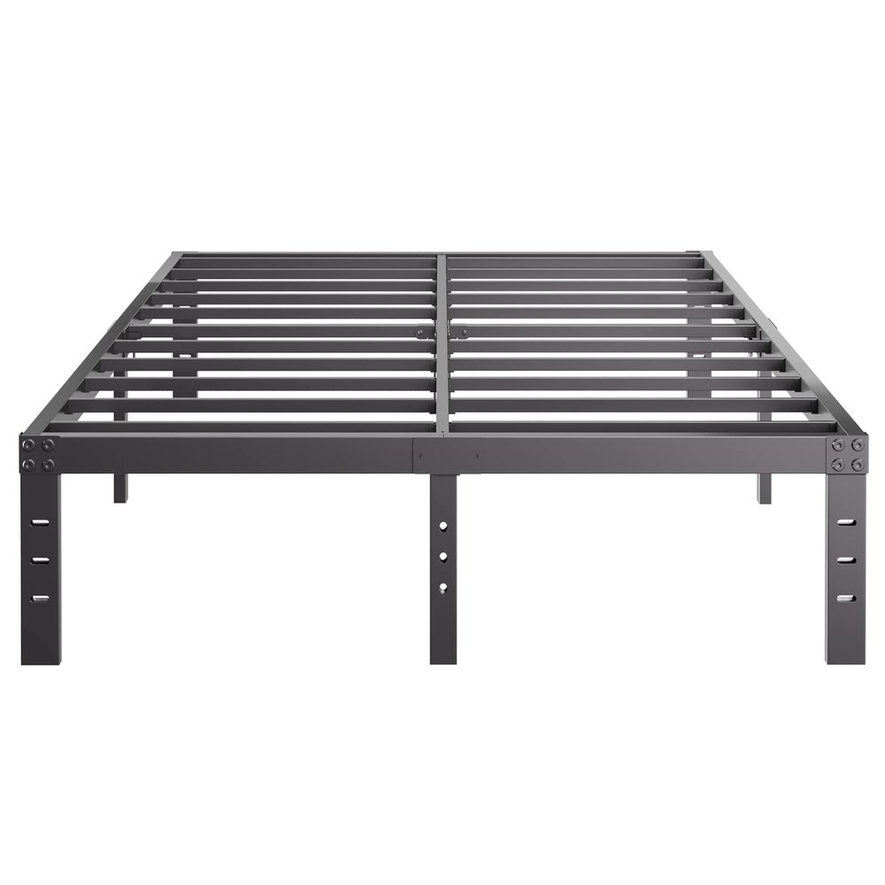 COMASACH Full-Size Metal Bed-Frame No Box-Spring Needed,12-Inch Noise Free Black Platform Bed Base, Easy Assembly,Heavy Duty Steel Slat Support Non Slip Mattress Foundation