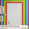 astrkiz Colorful Bold Rainbow Wall Border Stickers Peel and Stick, Self Adhesive PVC Rainbow Wall Waist Sticker Rainbow Decals for Kids Room Playroom Door, 125.98" x 15.75" view 4