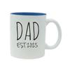 CustomGiftsNow Dad Established Est. 2025 11-Ounce 11 oz Ceramic White Coffee Cup Mug with Gift Box view 1