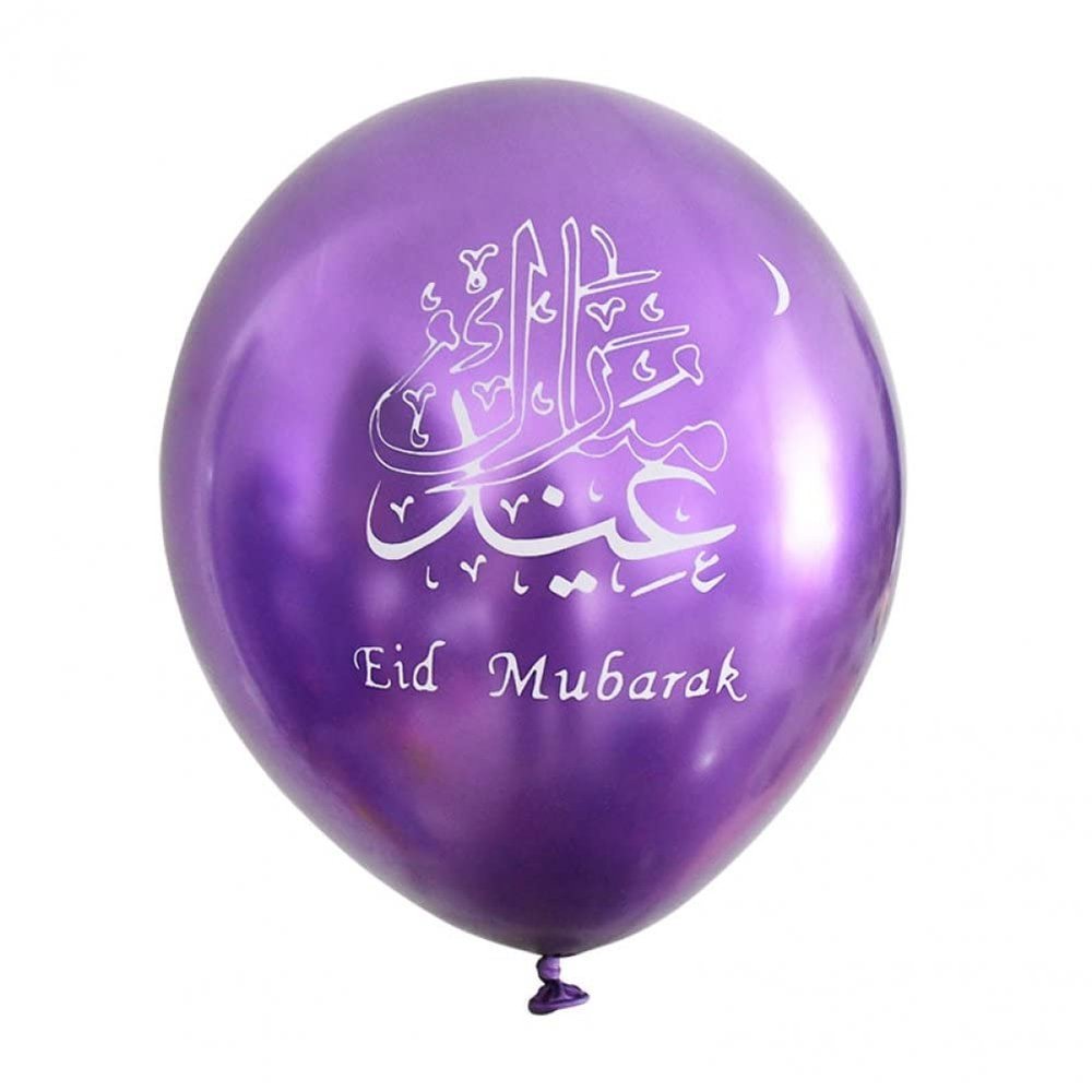 Ruluti 10pcs Eid Mubarak Decoration Latex Balloon Ramadan Kareem Air Muslim Islamic Festival Party Decor