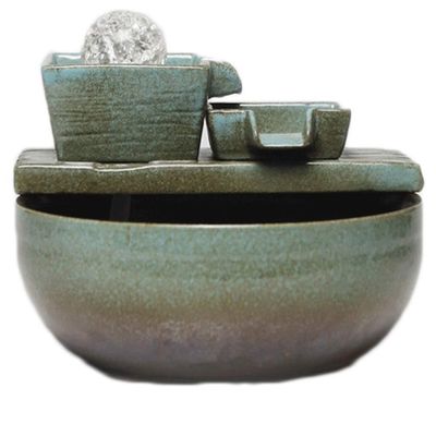 Tabletop Water Fountains Feng Shui Wheel Water View Tabletop Fountain - Indoor Zen Desktop Relaxing Water Feature - Interior Spa and Yoga Decoration Indoor Fountain (Color : B)