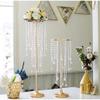 10pcs Crystal Centerpieces for Tables Gold Flower Stand for Wedding Party Centerpiece Decoration Home Decor view 4