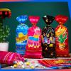 Eaasty 120 Pieces Mexican Fiesta Cellophane Treat Bags Mexican Candy Bags Cinco De Mayo Goody Sacks Fiesta Party Favor with 150 Golden Twist Ties for Cinco De Mayo Party Supplies(Mexican Fiesta Style) view 3
