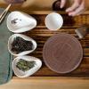 Zerodeko Teaware Display Base Chicken Wing Wood Vase Holder Round Stand for Tea Flowerpot Decor view 3