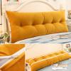 ZZYK Large Headboard Wedge Bed Rest King Reading Pillow Backrest Bed Positioning Support Bolster Cushion with Removable Cover for Watching TV, Reading, Relaxing Full Size,Yellow,79"/200cm(King) view 2