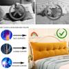 ZZYK Large Headboard Wedge Bed Rest King Reading Pillow Backrest Bed Positioning Support Bolster Cushion with Removable Cover for Watching TV, Reading, Relaxing Full Size,Yellow,79"/200cm(King) view 3