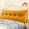ZZYK Large Headboard Wedge Bed Rest King Reading Pillow Backrest Bed Positioning Support Bolster Cushion with Removable Cover for Watching TV, Reading, Relaxing Full Size,Yellow,79"/200cm(King) view 4