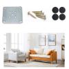 LUOFDCLDDD Furniture LegsSet of 4 Oak Woodniture Legs,Solid Wood Sofa Feet,Slanted Square Coneniture Replacement Feet,Armchair Legs,For Tv Cabinet,Bed,Couch,Dresser,With Mounting Plate,Wood Color/6Cm view 3